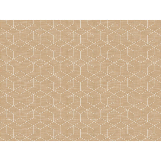 Die Bio-Dunicel-Tischsets 30 x 40 cm der Duni GmbH haben einen hellbraunen Hintergrund mit weißen, geometrischen Würfelmustern. So entsteht ein gewebter Look, der zu umweltfreundlichen Tischen oder nachhaltigem Dekor passt.