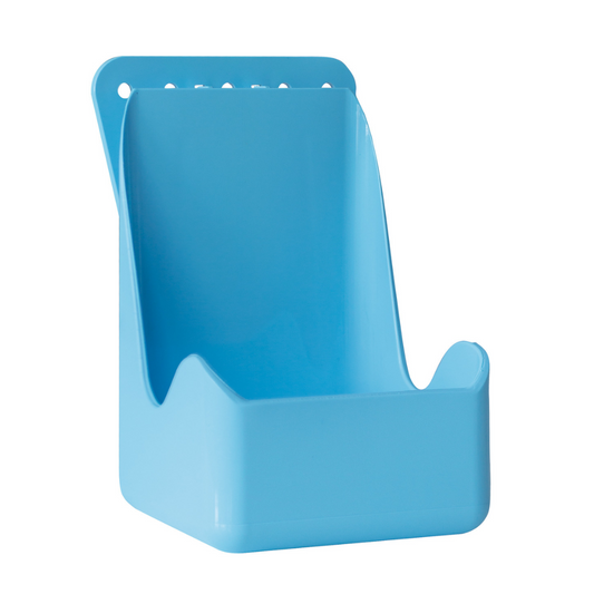 Die Paul Hartmann AG Wandhalter Hände, passend für 500 ml Flaschen, blau, Packung mit 2 Stück, aus Kunststoff mit hohem Rücken und offenem Frontteil; ideal zur Aufbewahrung von Händedesinfektionsmittel; inkl. Befestigungsmaterial.