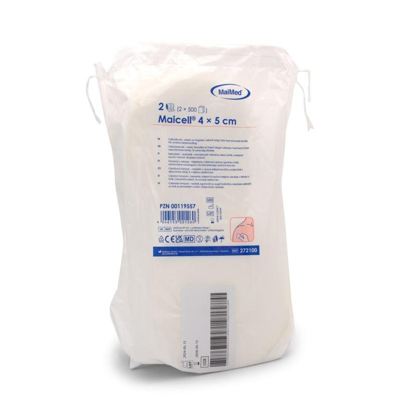Maicell tampoane de celuloză cu germeni scăzuti 4x5cm 2x500 bucăți/pachet. | Pachet (1000 bucăți)