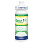 Eine weiße 1-Liter-Flasche Dr. Schnell QUICK TRIC der DR.SCHNELL GmbH & Co. KGaA, mit einem grün-gelben Etikett, das einen Stuhl in einem Raum mit grünem Teppichboden zeigt, blauer Schrift und weißem Verschluss - perfekt für die professionelle Reinigung.