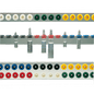 Varioflex-Ampullenschiene Alu. zweireihig für 96 Ampullen