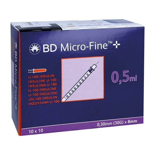 Seringă de insulină Micro-Fine Plus | Pachet (100 bucăți)