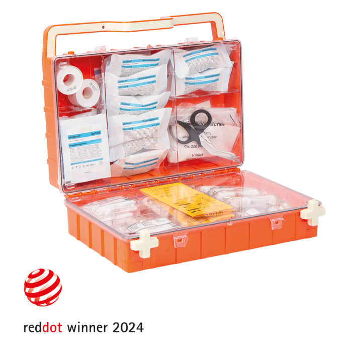 Erste-Hilfe-Koffer orange DYNAMIC-GLOW L Norm DIN 13169