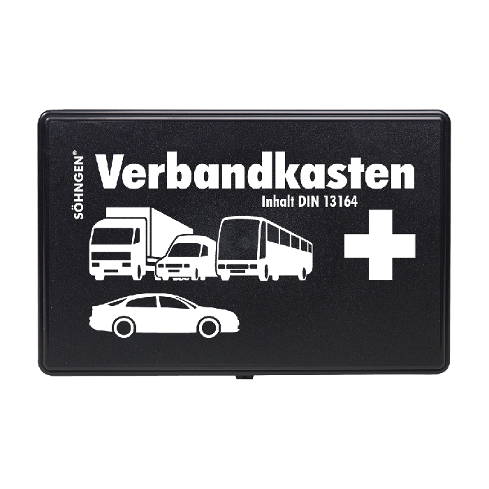 KFZ-Verbandkasten leer Kunststoff schwarz