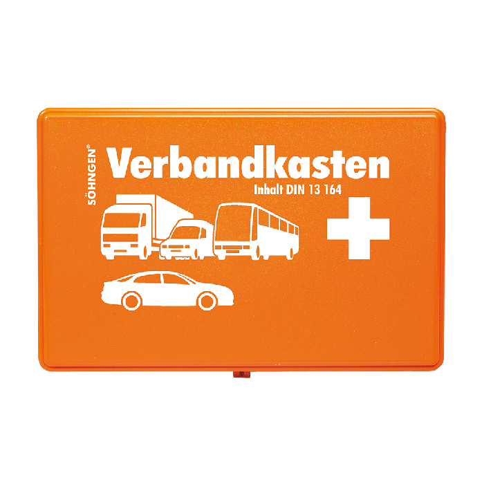 KFZ-Verbandkasten leer Kunststoff orange
