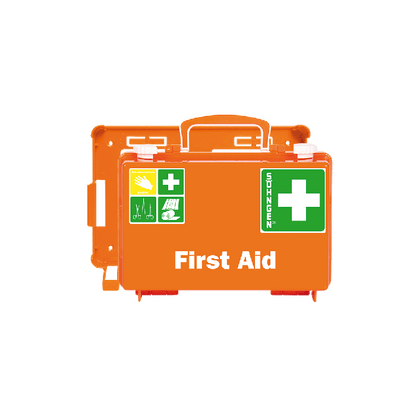 Erste Hilfe-Koffer QUICK-CD Norm orange Druck First Aid