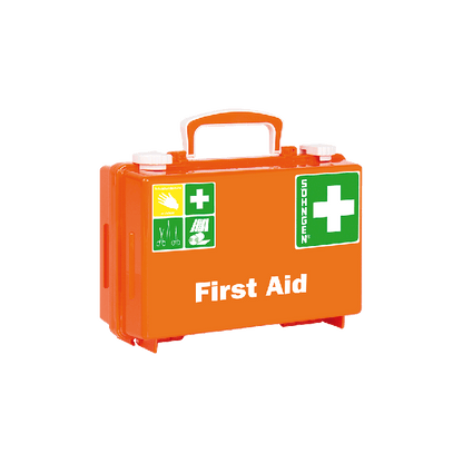 Erste Hilfe-Koffer QUICK-CD Norm orange Druck First Aid