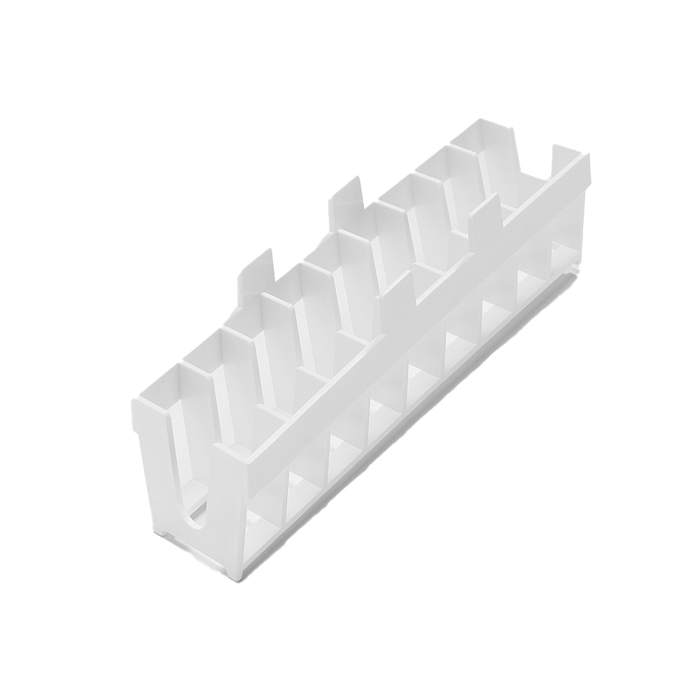 Coșulețul de clătire pentru capace melipul PP de la Helmut Schwarz GmbH pentru 9 capace de pahare sau tăvi medicale este ilustrat pe un fundal alb simplu. Fabricat din polipropilenă, asigură ordine și claritate. (1 bucată).