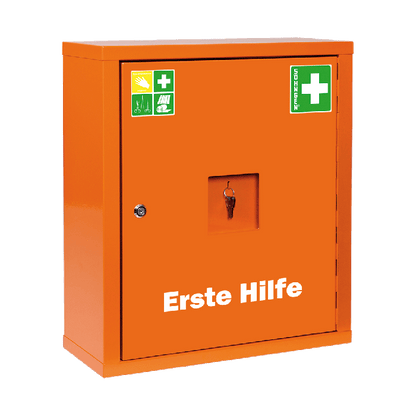 Verbandschrank EUROSAFE orange mit Füllung nach ÖNORM Z 1020 2