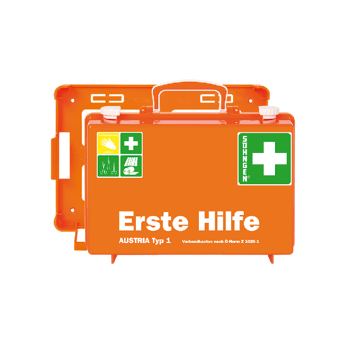 Erste Hilfe Koffer SN-CD orange mit Füllung nach ÖNORM Z 1020 1