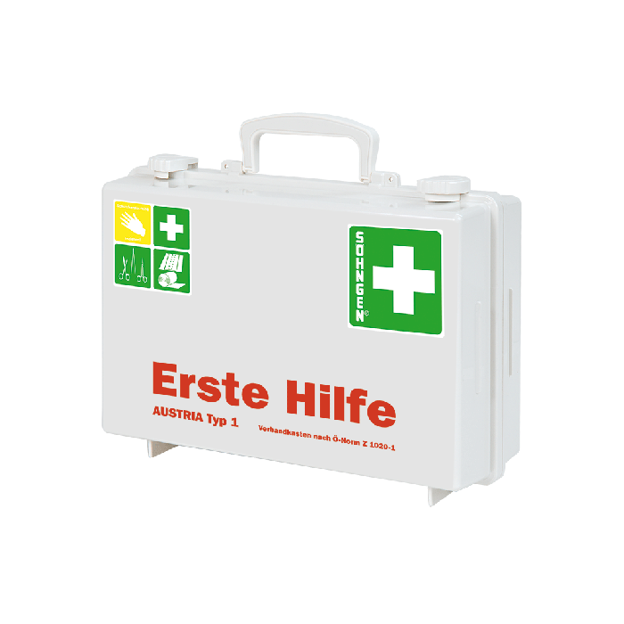Erste Hilfe Koffer SN-CD weiß mit Füllung nach ÖNORM Z 1020 1