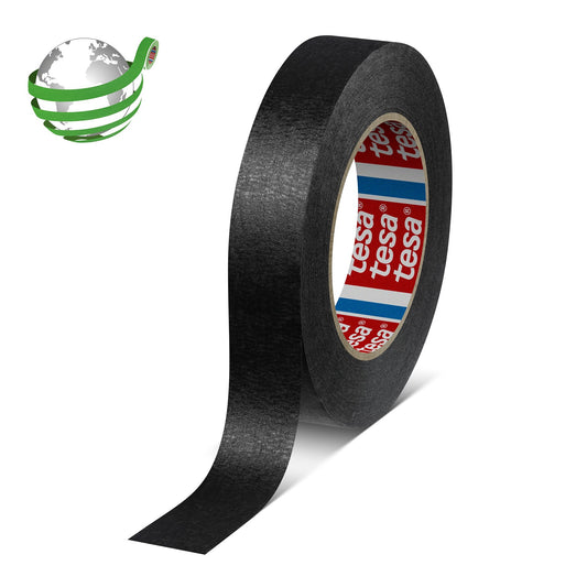 tesakrepp 4328 Bandă de acoperire premium, neagră, 50 m x 50 mm