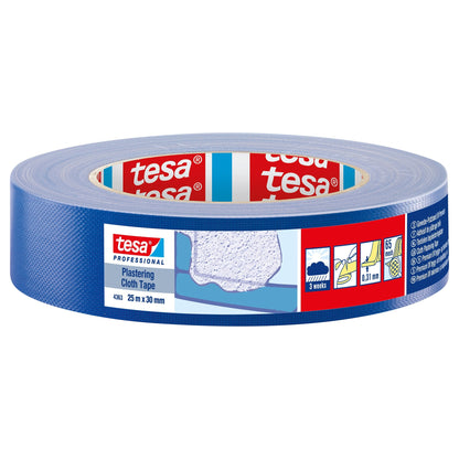 tesa Professional 4363 Putzband Gewebe UV, blau 25 m x 30 mm