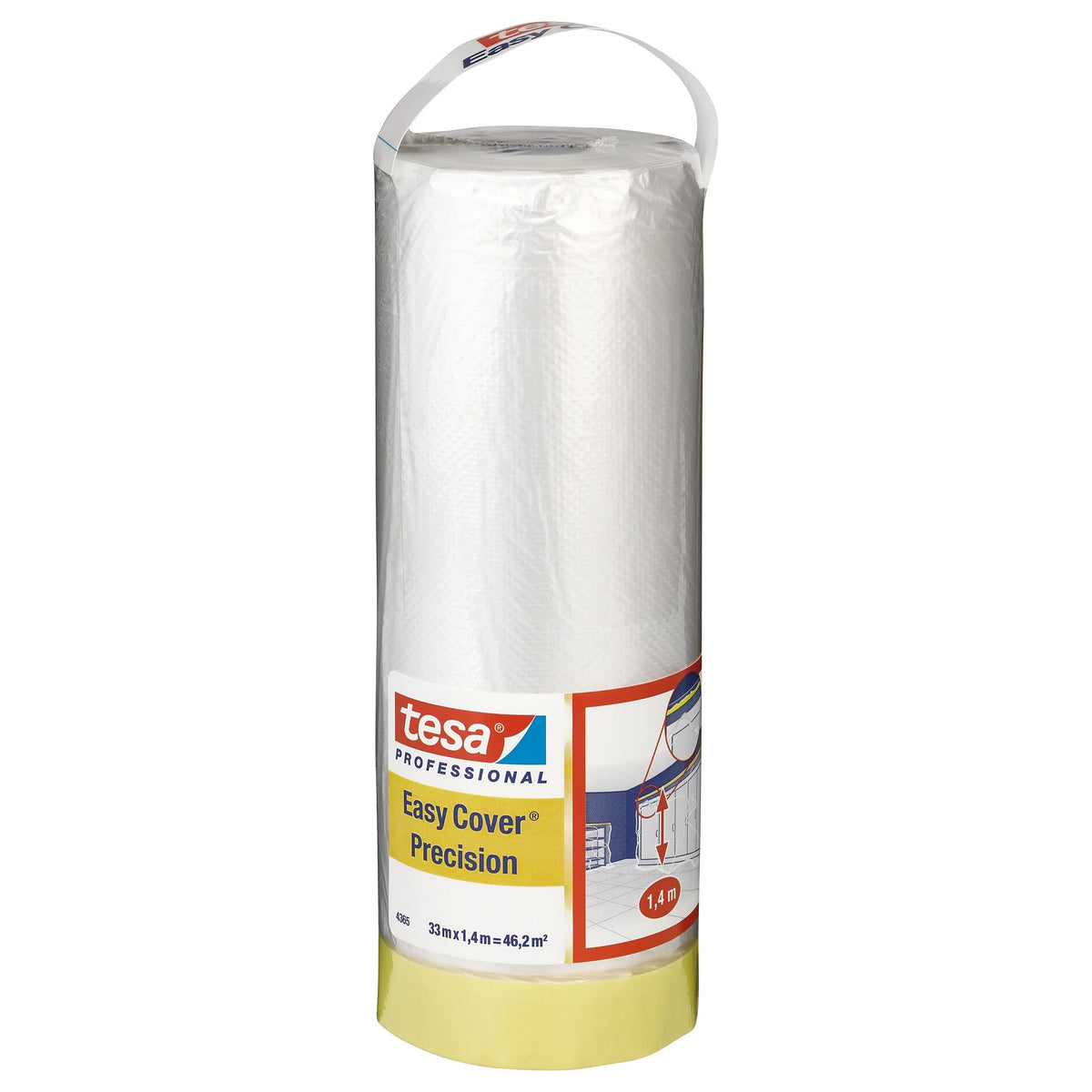 tesa Professional 4365 Easy Cover Präzision PLUS HDPE-Folie, transparent 33 m x 1,4 m