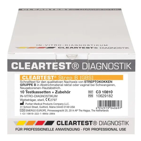 Test Cleartest Strep-B (GBS) Streptococcus B, pachet: 10 teste | Pachet (10 teste)
