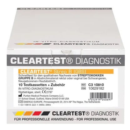 Test Cleartest Strep-B (GBS) Streptococcus B, pachet: 10 teste | Pachet (10 teste)