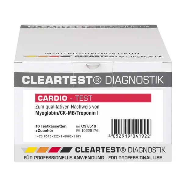 Cleartest Cardio, Pachet: 5 casete de testare Myoglobin/CK-MB/Trop I | Pachet (5 teste)