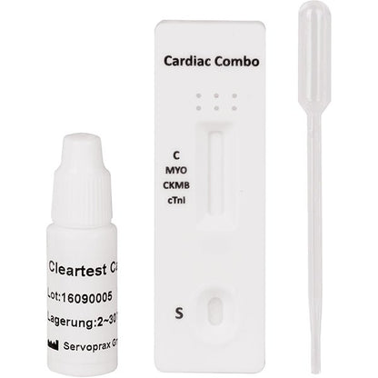 Cleartest Cardio, Pachet: 5 casete de testare Myoglobin/CK-MB/Trop I | Pachet (5 teste)