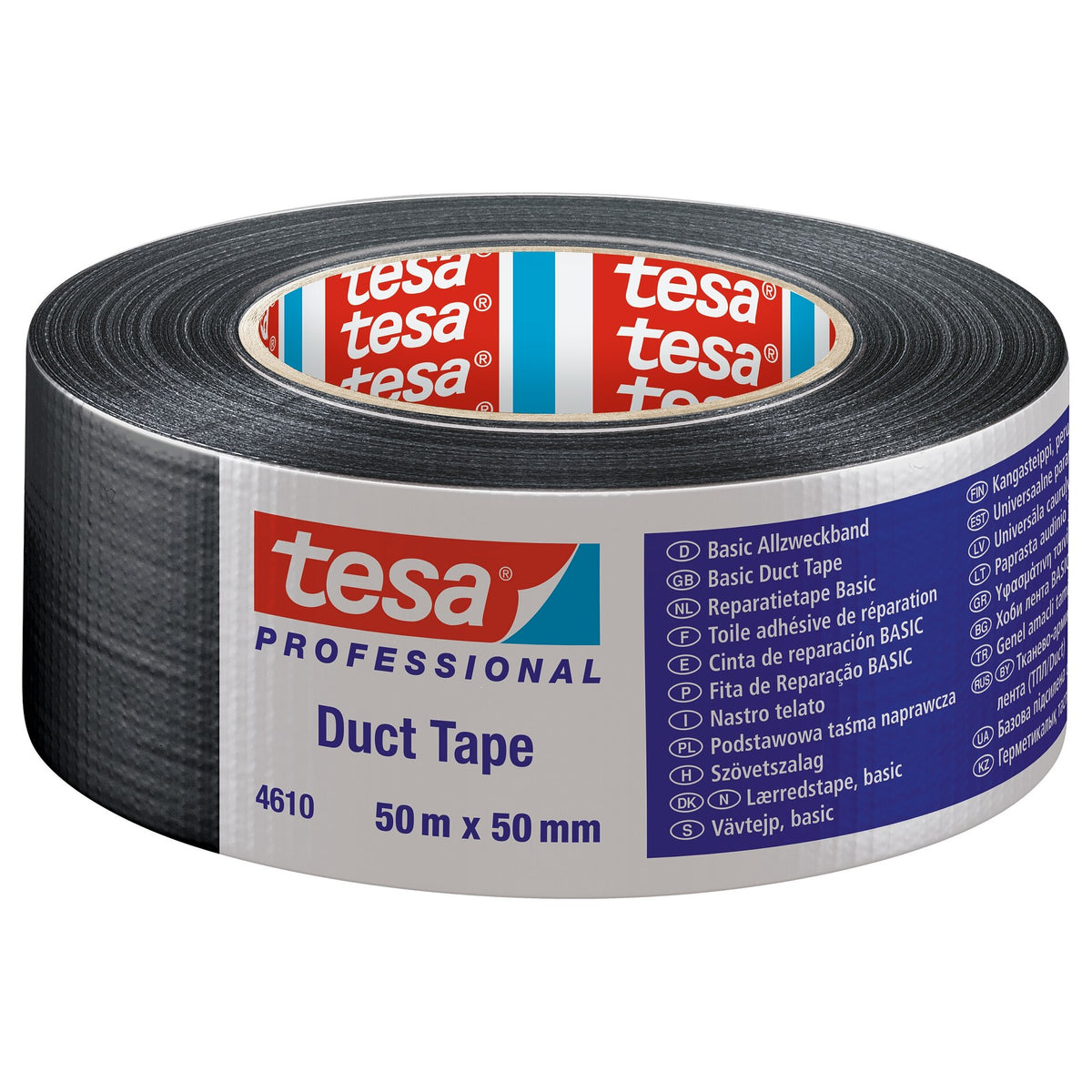 tesa 4610 Steinband Basic, 50 m x 50 mm schwarz