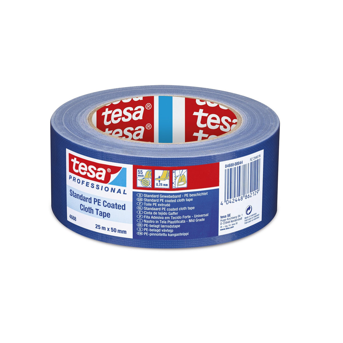 tesa Professional 4688 PE Reparaturband dunkelblau, 25 m x 50 mm