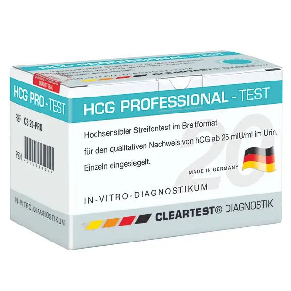 Cleartest HCG-Test de sarcină profesional, pachet: 20 de teste | Pachet (20 de teste)