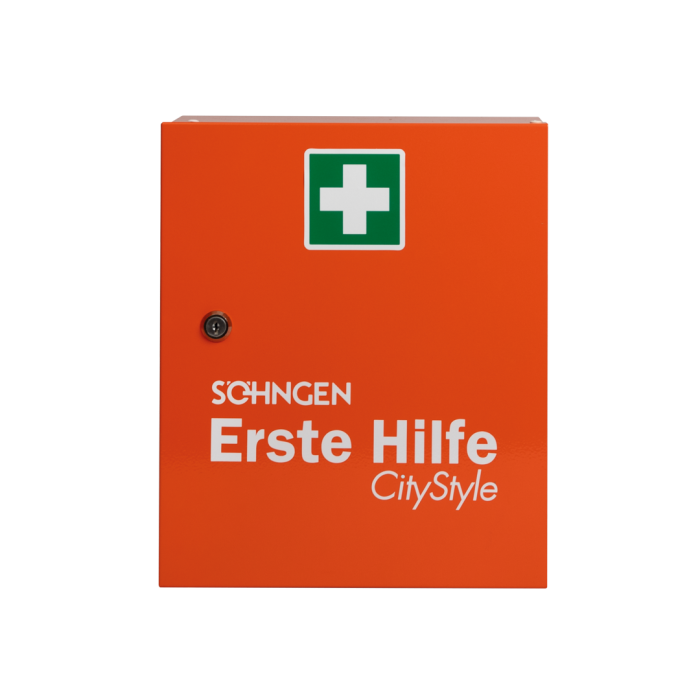 Verbandschrank HEIDELBERG City Style Norm orange