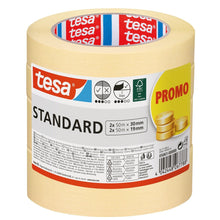 Bandă de vopsit tesa Standard, 50 m x 19 mm + 50 m x 30 mm