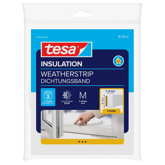Bandă de etanșare tesa INSULATION, albă, 10 m x 9 mm