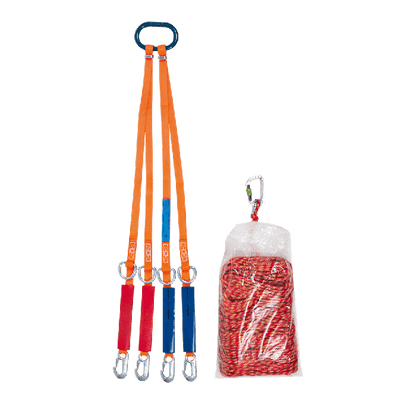 Abseilsystem Secour-Comfort 4 Gurtabgänge Führungsleine