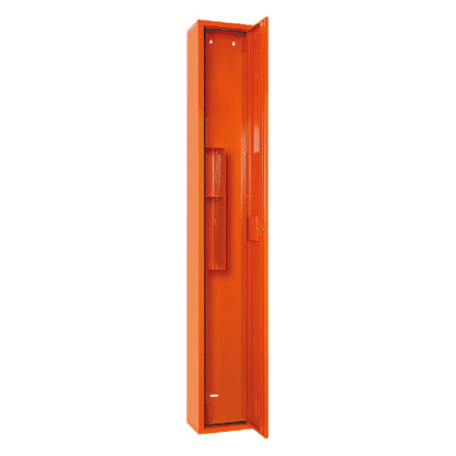 Stehschrank Erste-Hilfe-Trage orange leer
