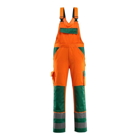 Salopete MASCOT® Barras, portocaliu/verde hi-vis