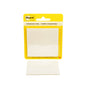 Eine Packung 3M Deutschland GmbH Post-it® Transparente Notizen, 73x73 mm, mit 36 Blatt pro Block und klarer Rückseite. Der Schriftzug ist auf der Oberseite sichtbar; perfekt zum Organisieren von Notizen. 1 Stück pro Packung.