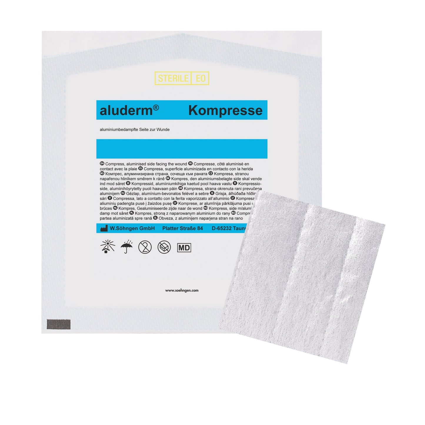 aluderm® Kompresse einzeln 7,5 x 7,5 cm