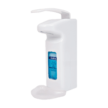 Distribuitoare de dezinfectant cu sticle de 500 ml și 1000 ml