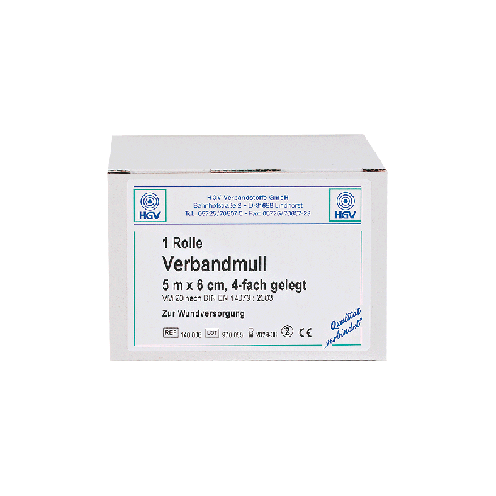 Verbandmull Sprechstundenpackung 5 m x 6 cm
