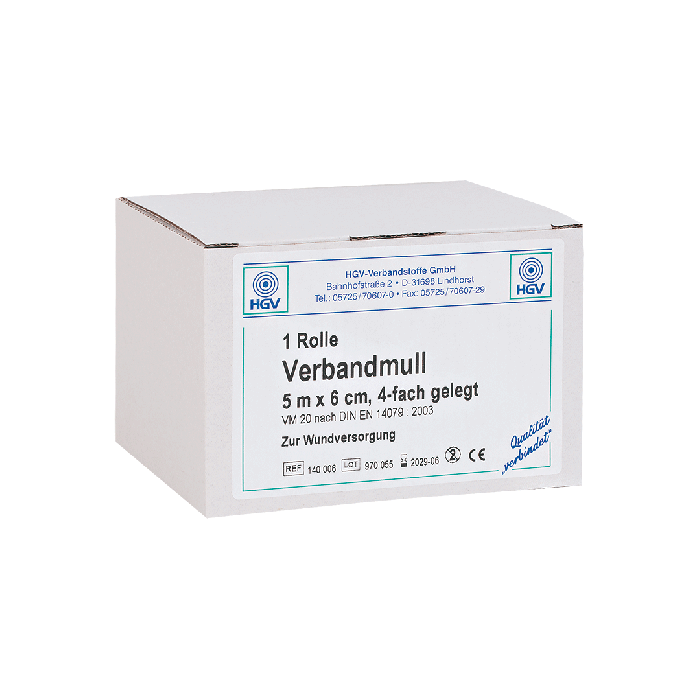 Verbandmull Sprechstundenpackung 5 m x 6 cm