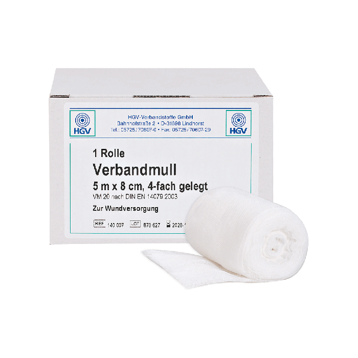 Verbandmull Sprechstundenpackung 5 m x 8 cm