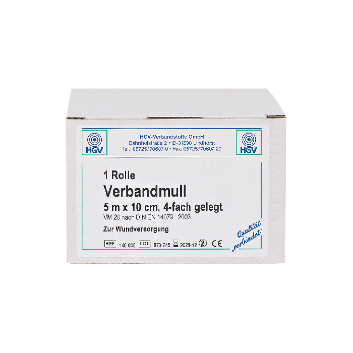 Verbandmull Sprechstundenpackung 5 m x 10 cm