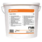 O găleată albă de 10 kg Diversey Suma Shine K2, un detergent de înmuiere pulbere cu efect de albire (găleată) de la Diversey Deutschland GmbH & Co. OHG, este așezată pe un fundal alb cu un mâner metalic și o etichetă portocaliu-alb cu informații multilingve.