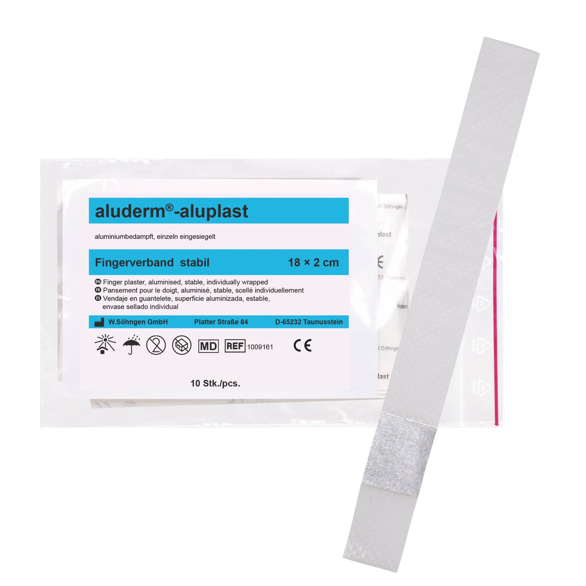 aluderm®-aluplast stabil Fingerverband 18 x 2 cm 10 Stück
