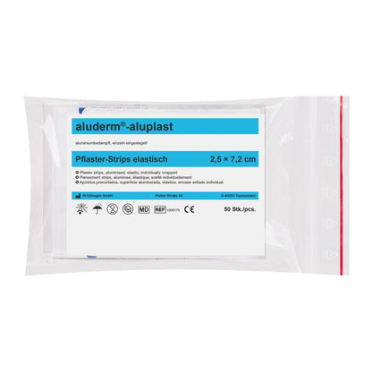 aluderm®-aluplast elastisch Strips 2,5 x 7,2 cm 50 Stück