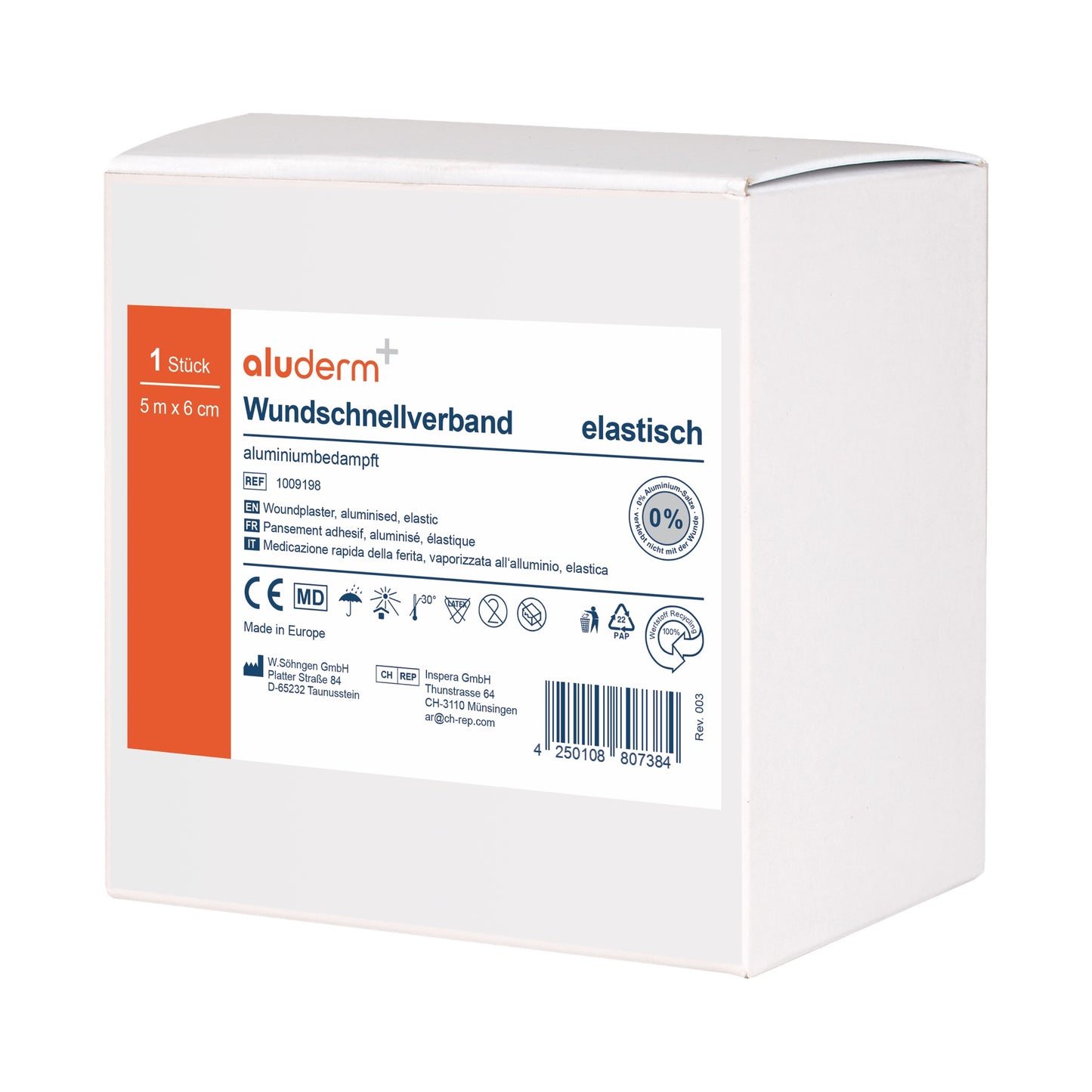 aluderm®-aluplast elastisch - gerollt 5 m x 6 cm