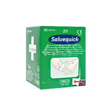Șervețele de curățare a rănilor Salvequick – cutie cu 20 de bucăți, cutie de carton cu 20 de bucăți