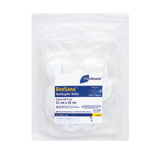 Tampoane de tifon BeeSana®, RöKo, sterile, 25 x 26 cm, forma rotunda, 10 bucati | Pachet (300 bucăți)