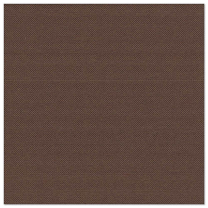 Prim-planul celor PAPSTAR 20 de șervețele „ROYAL Collection” (40x40 cm, 1/4-pliu) de la PAPSTAR GmbH arată un șervețel maro mediu simplu, cu o structură de țesătură uniformă - perfect pentru decorări elegante ale mesei fără modele vizibile.