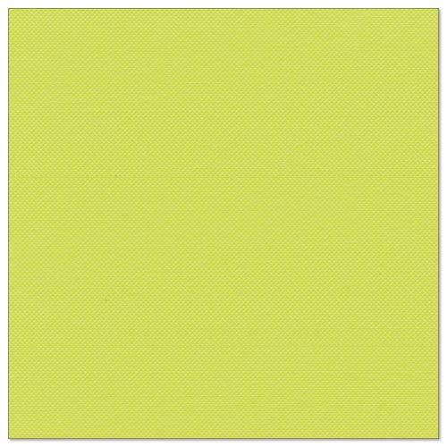 Un șervețel pătrat de 40x40 cm PAPSTAR „ROYAL Collection” într-o culoare galben-verde deschisă cu o textură discretă, perfect pentru decorarea mesei. Imaginea arată produsul cu o margine subțire albă. Marcă: PAPSTAR GmbH.