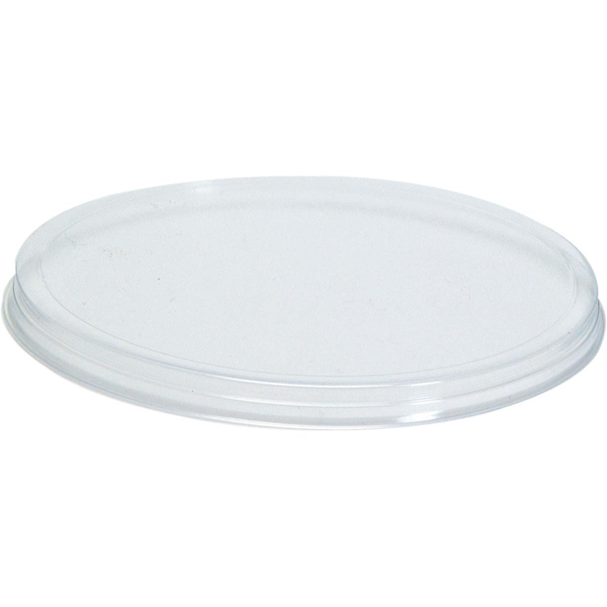 În imagine este un capac plat, clar pentru 127724 de la Duni GmbH din PS transparent pe un fundal alb. Capacului are un margine ușor ridicată și este potrivit pentru recipientele 127724. Ambalaj: 100 bucăți.