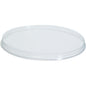 În imagine este un capac plat, clar pentru 127724 de la Duni GmbH din PS transparent pe un fundal alb. Capacului are un margine ușor ridicată și este potrivit pentru recipientele 127724. Ambalaj: 100 bucăți.