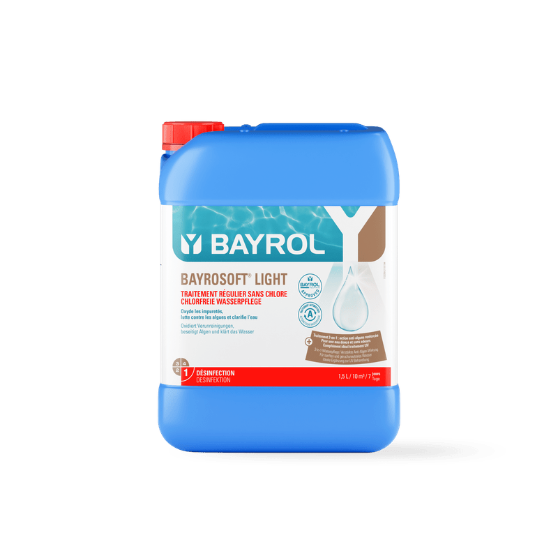 BAYROL Bayrosoft® Light 20 L pe bază de oxigen activ pentru dezinfecție