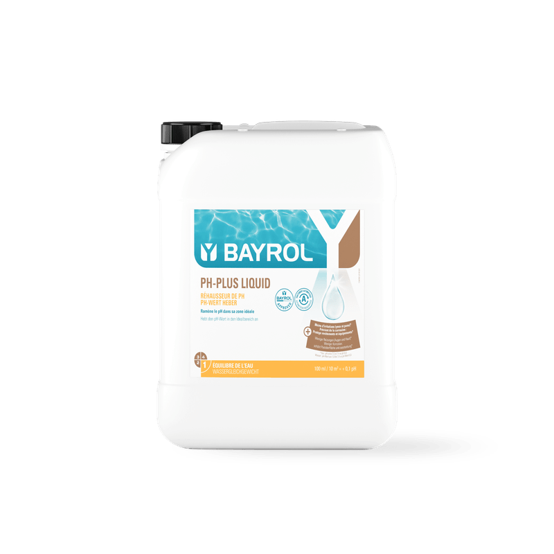 BAYROL pH-Plus lichid 20 L concentrat pentru creșterea valorii pH-ului pentru sistemele de dozare | Canistră (20 l) 